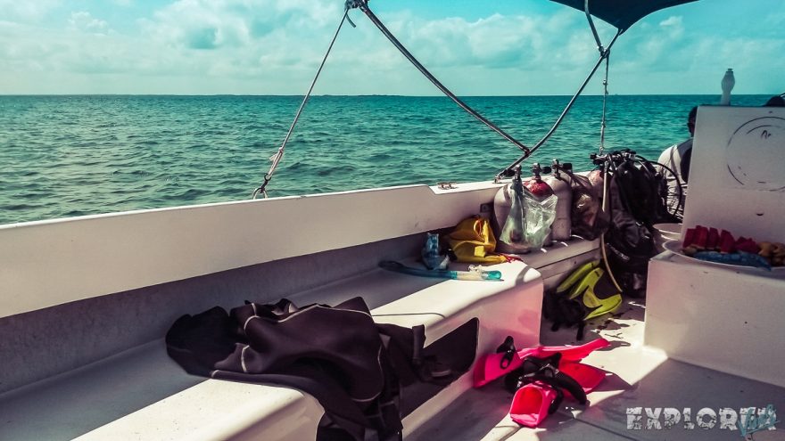 Belize Caye Caulker Scuba Diving Boat Backpacker Backpacking Travel