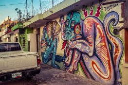 Mexico Tulum Graffiti Backpacker Backpacking Travel