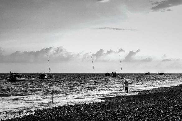 Indonesia Bali Beach Sunset Fishermen Backpacking Backpacker Travel