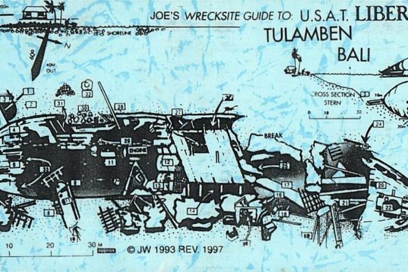 Indonesia Bali Tulamben USAT Liberty Map Wreck Scuba Diving Backpacker Backpacking Travel