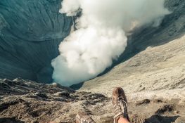 Indonesia Probolinggo Mount Bromo Caldera Fog Smoke Backpacking Backpacker Travel
