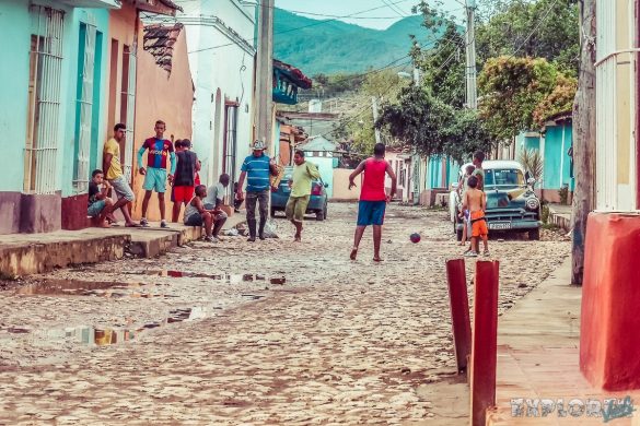 cuba trinidad streets football backpacker backpacking travel