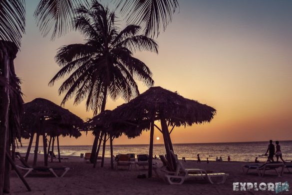cuba varadero beach sunset backpacker backpacking travel