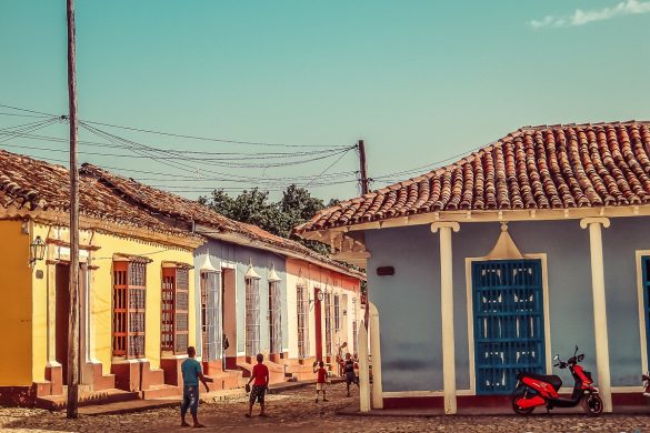 cuba trinidad streets kids baseball backpacker backpacking travel