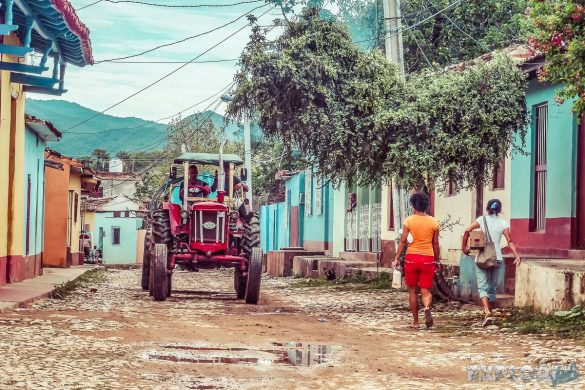 cuba trinidad streets tractor backpacker backpacking travel