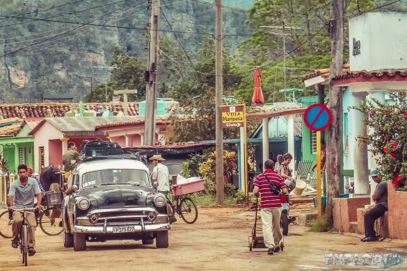 cuba vinales street oldtimer backpacker backpacking travel