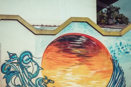 Ecuador Santa Cruz Galapagos Mural Backpacking Backpacker Travel