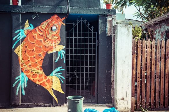 Ecuador Santa Cruz Galapagos Mural Backpacking Backpacker Travel