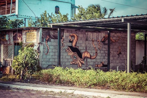 Galapagos San Cristobal Graffiti Backpacking Backpacker Travel