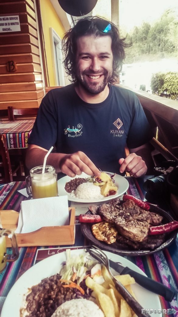 ecuador banos lunch backpacker backpacking travel