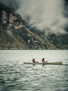 ecuador quilotoa lake kayak backpacker backpacking travel