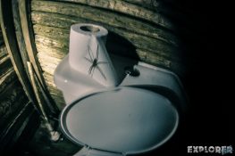 ecuador tena jungle toilet spider backpacker backpacking travel